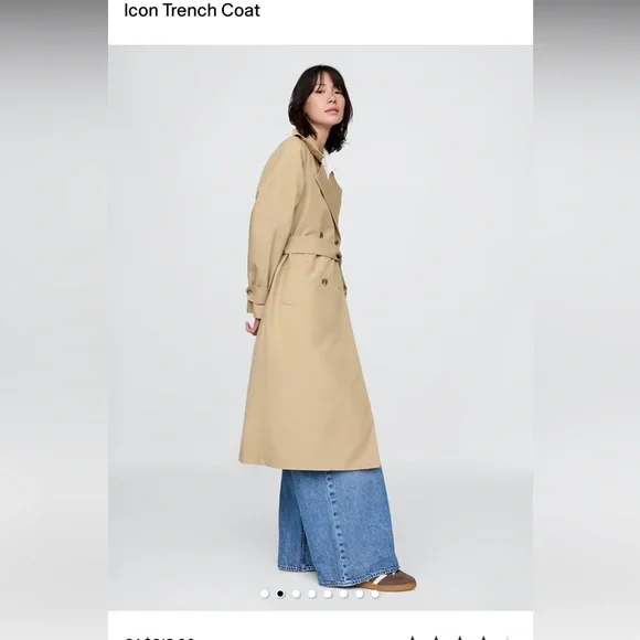 GAP Icon Khaki Tan Trench Coat - Picture 2 of 9